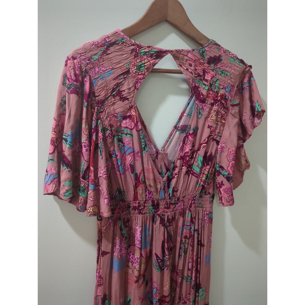 Anthropologie Floral Ruffle Embroidered Maxi Dress NWT - Picture 8 of 9